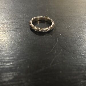 Pandora Silver Twisted Band Ring Size 7